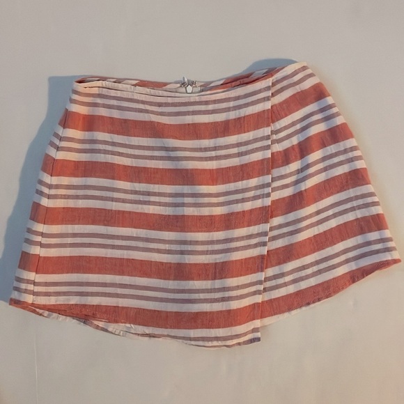 Revolve Lovers + Friends Striped Stargazer Linen Blend Wrap Skort Size M NWT - Picture 7 of 10